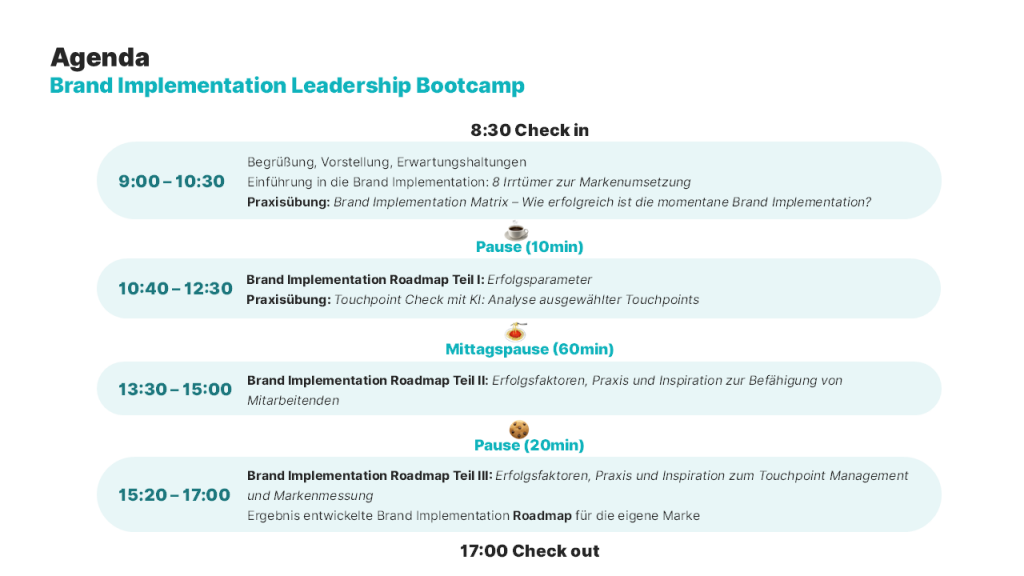 Agenda Bootcamp