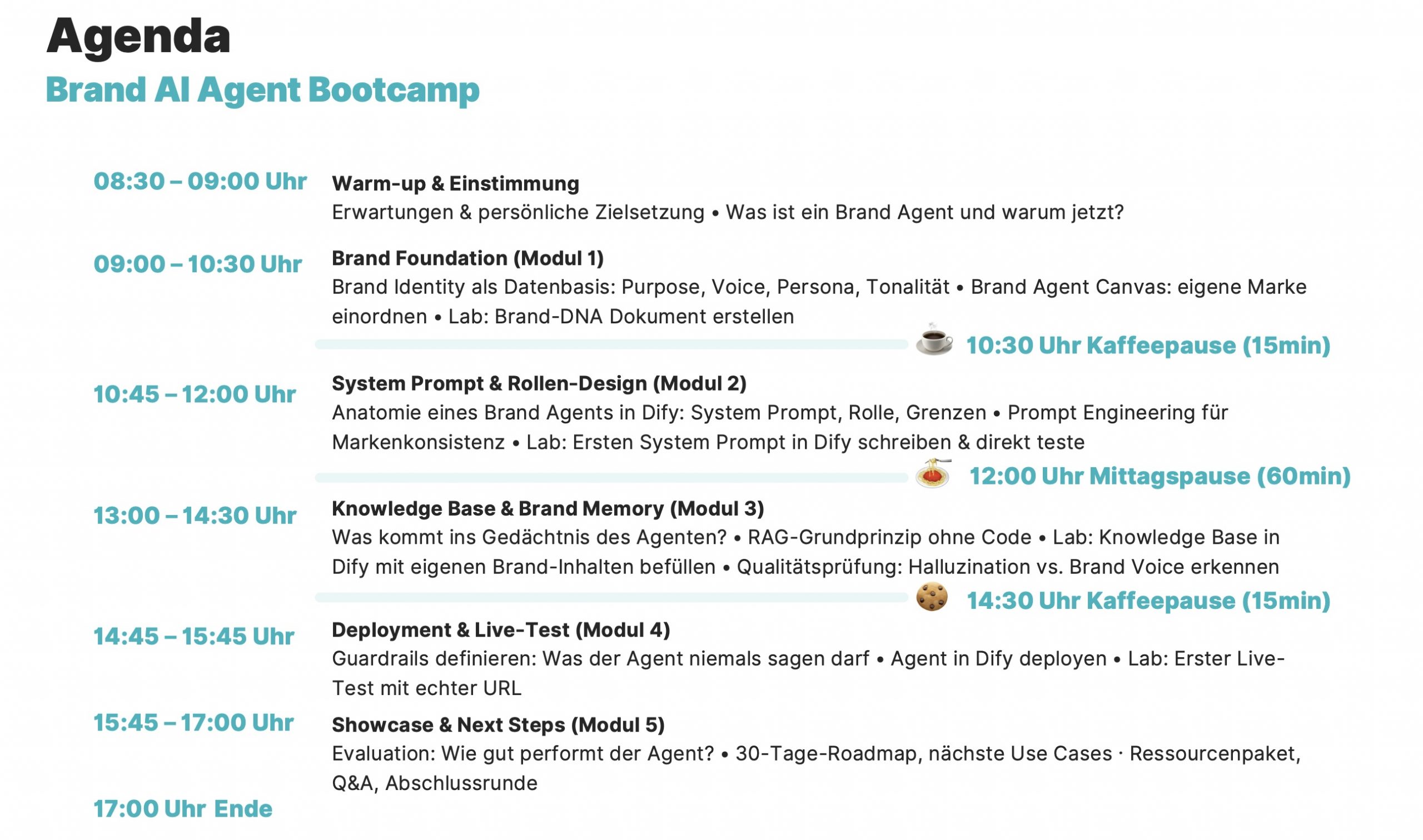 Agenda Brand AI Agent Bootcamp